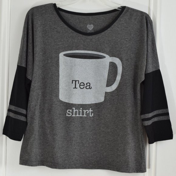 2kuhl Tops - 2Kuhl Tea Shirt Women Small Ringer Raglan Grey Tee Novelty Whimsical Casual